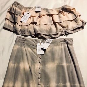 American Eagle Tye Dye Maxi skirt set /Tube top & Skirt S NWT GORGEOUS 💕